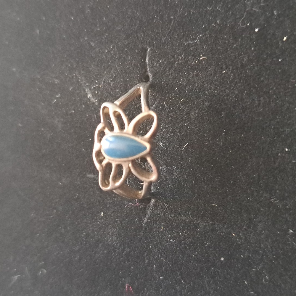 Vintage 925 Turquoise Butterfly Toe Ring
